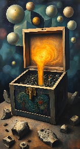 AI gegenereerde afbeelding voor 'De Doos van Pandora'